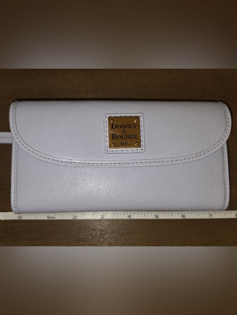 Dooney & Bourke Light Blue Saffiano Dome Satchel - Picture 11 of 13